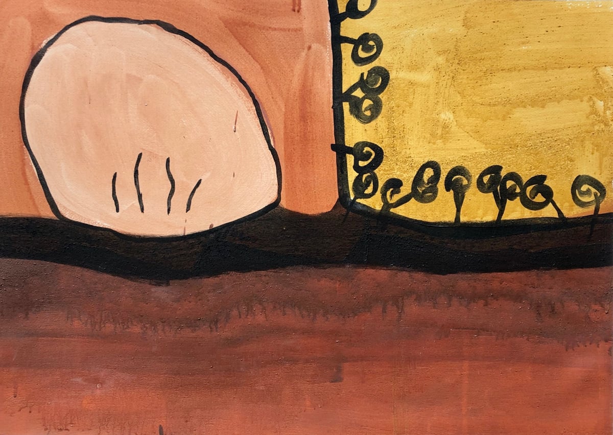 Footy Ground earth pigments by Steve Baird 