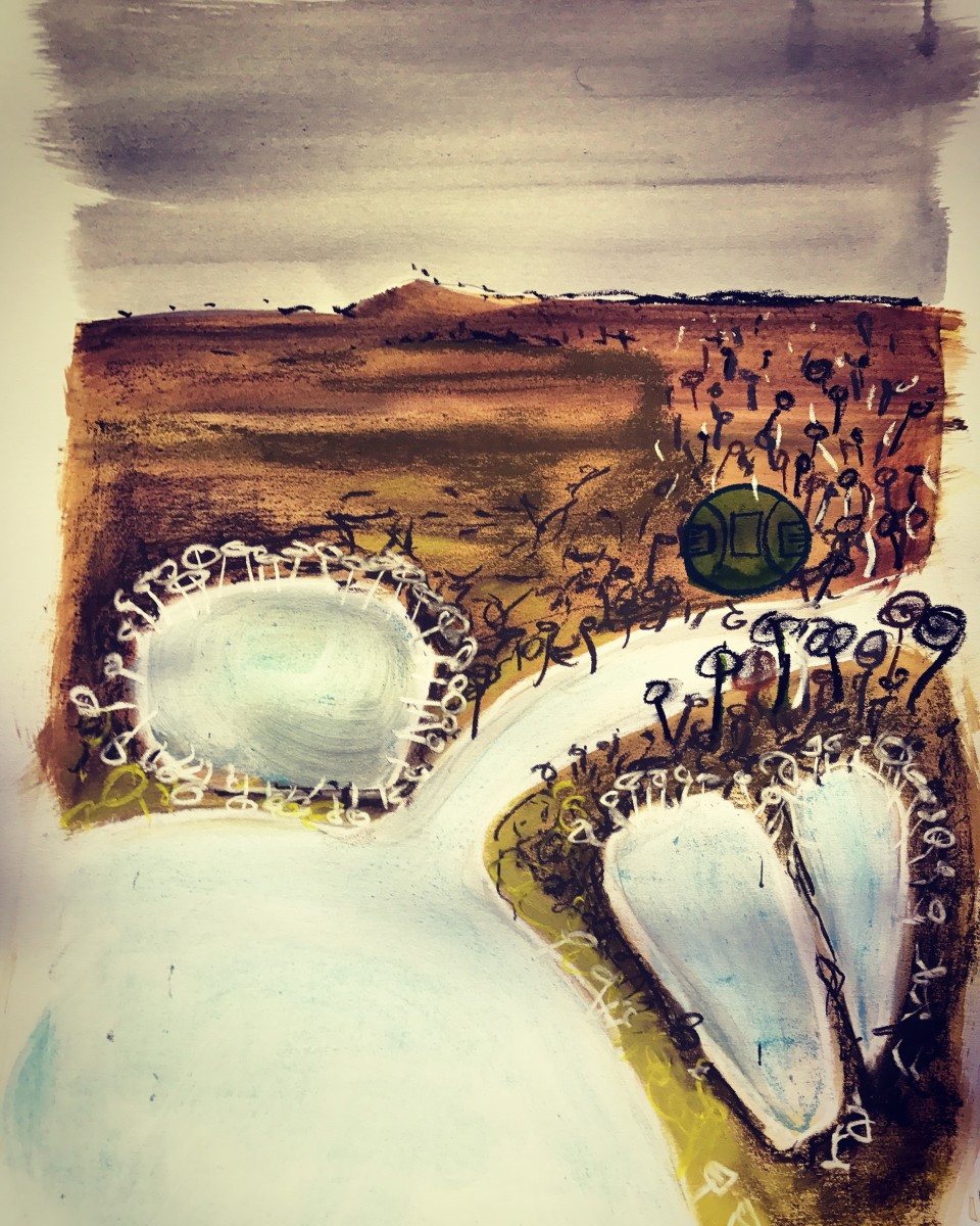 Study Blue Lake Yarra River by Steve Baird 