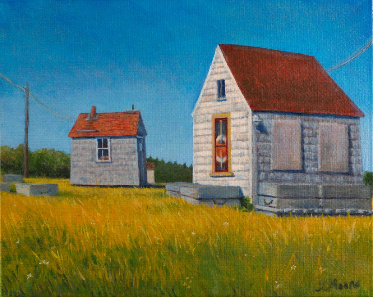 Blue Rocks Fish Houses by Janice L. Moore, Image 1.