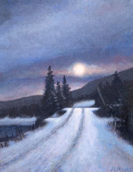 Little Kennebago Snow Road by Janice L. Moore 