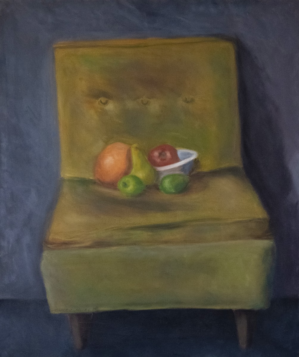 Old Studio Chair & Fruit by Janice L. Moore 