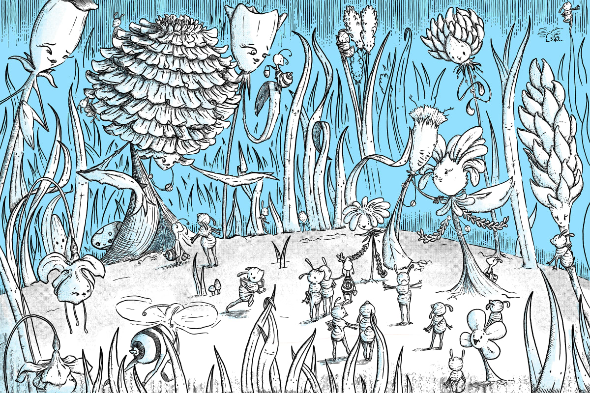 DRAWING & PASTEL HONORABLE MENTION – Where All the Little Things Live by Ian Tadashi Moore 