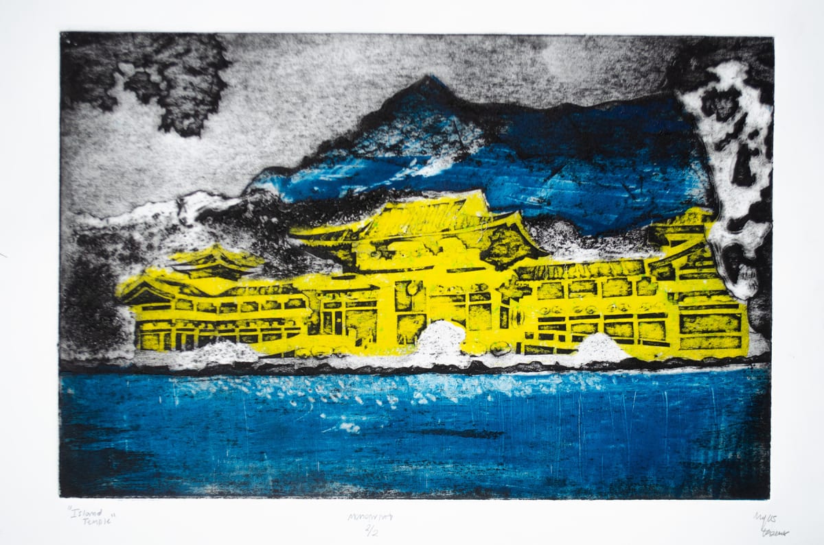 PRINTS & PRINTMAKING WINNER – Island Temple by Myles M. Hoenes 