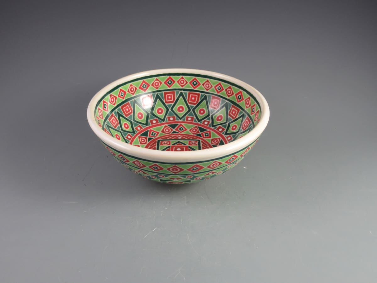 Red & Green Bowl #1 by Jackie Stasevich 