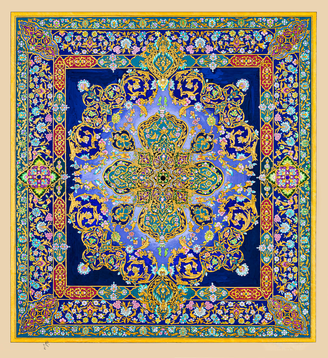 Vintage Tapestry Elegance, Break of Dawn by Reem Al Taki 