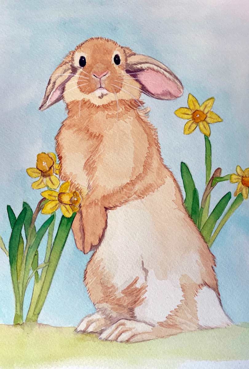 Bunny in Daffodils by Jennifer Carson, Image 1.