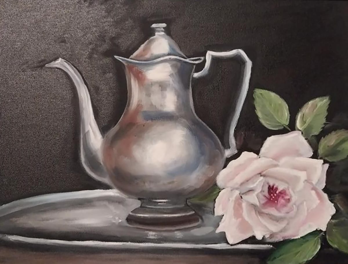 Tea Pot & Rose by Dara Morgan 