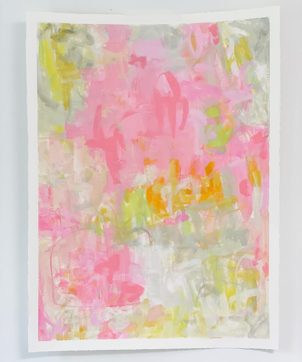 Pink & Green Abstract No. 2 by Elizabeth Bernheisel 