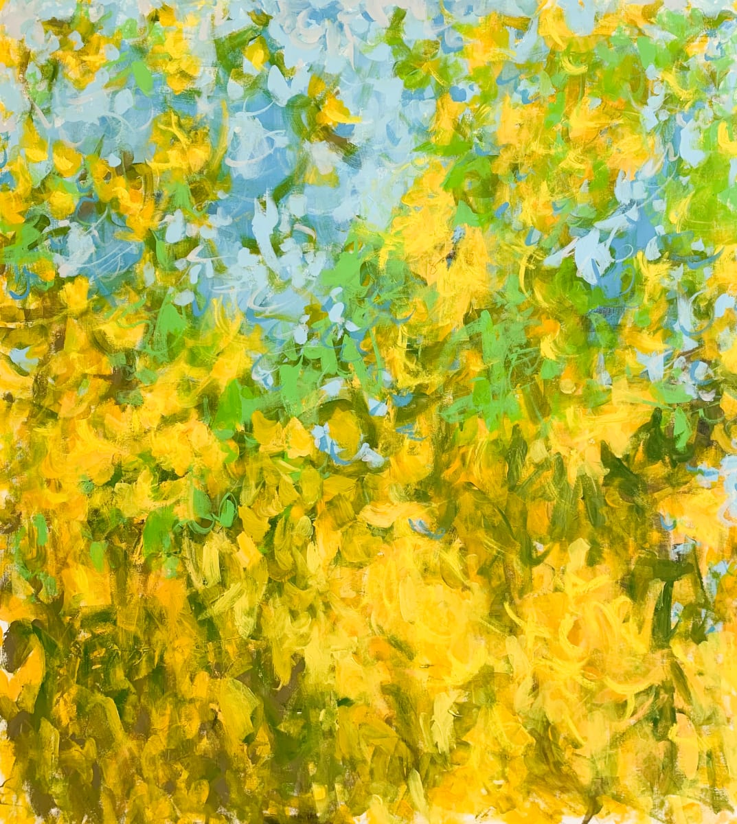 Forsythia & Blue Sky II by Elizabeth Bernheisel, Image 1.