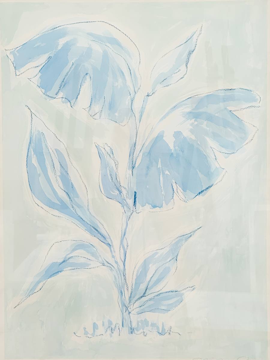Blue Palm Leaves No. 2 by Elizabeth Bernheisel 