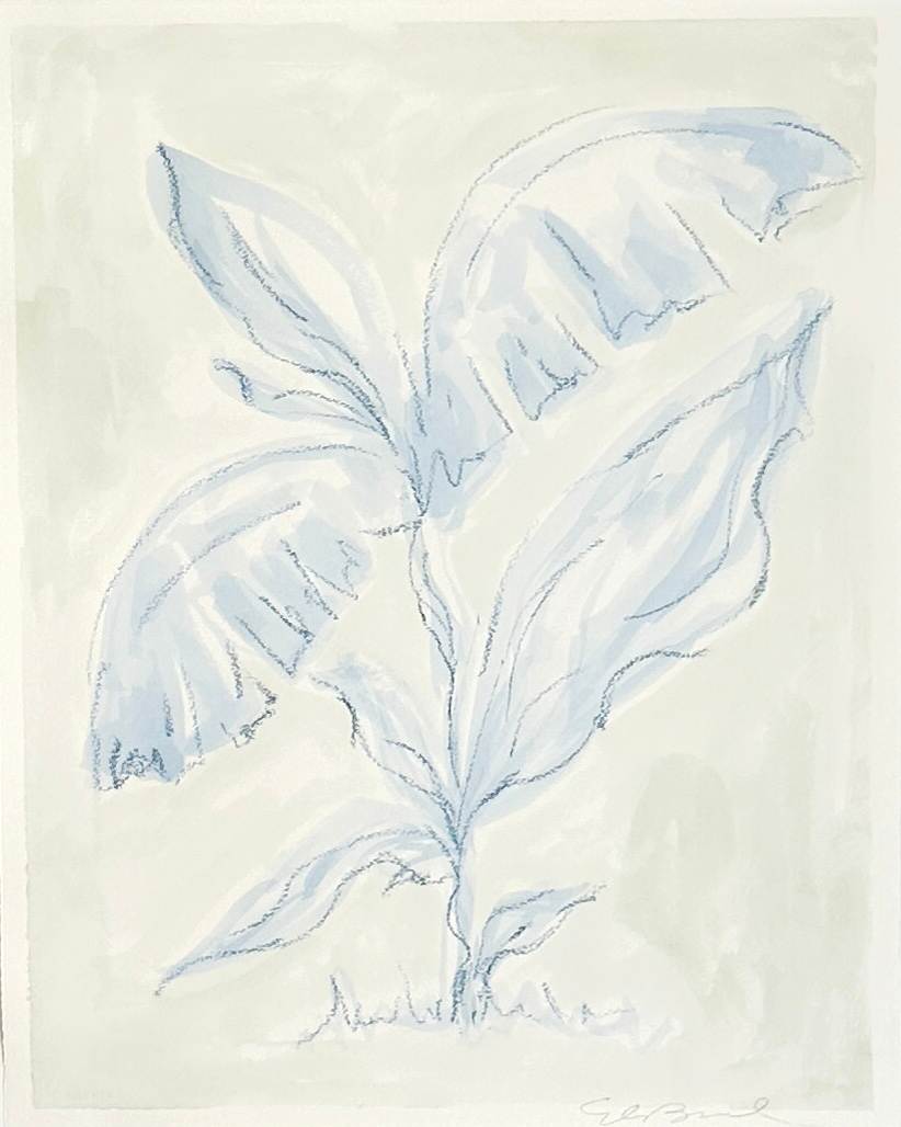 Blue Palm Leaves No.6 by Elizabeth Bernheisel 