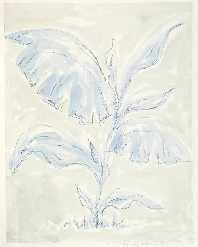 Blue Palm Leaves No.5 by Elizabeth Bernheisel 
