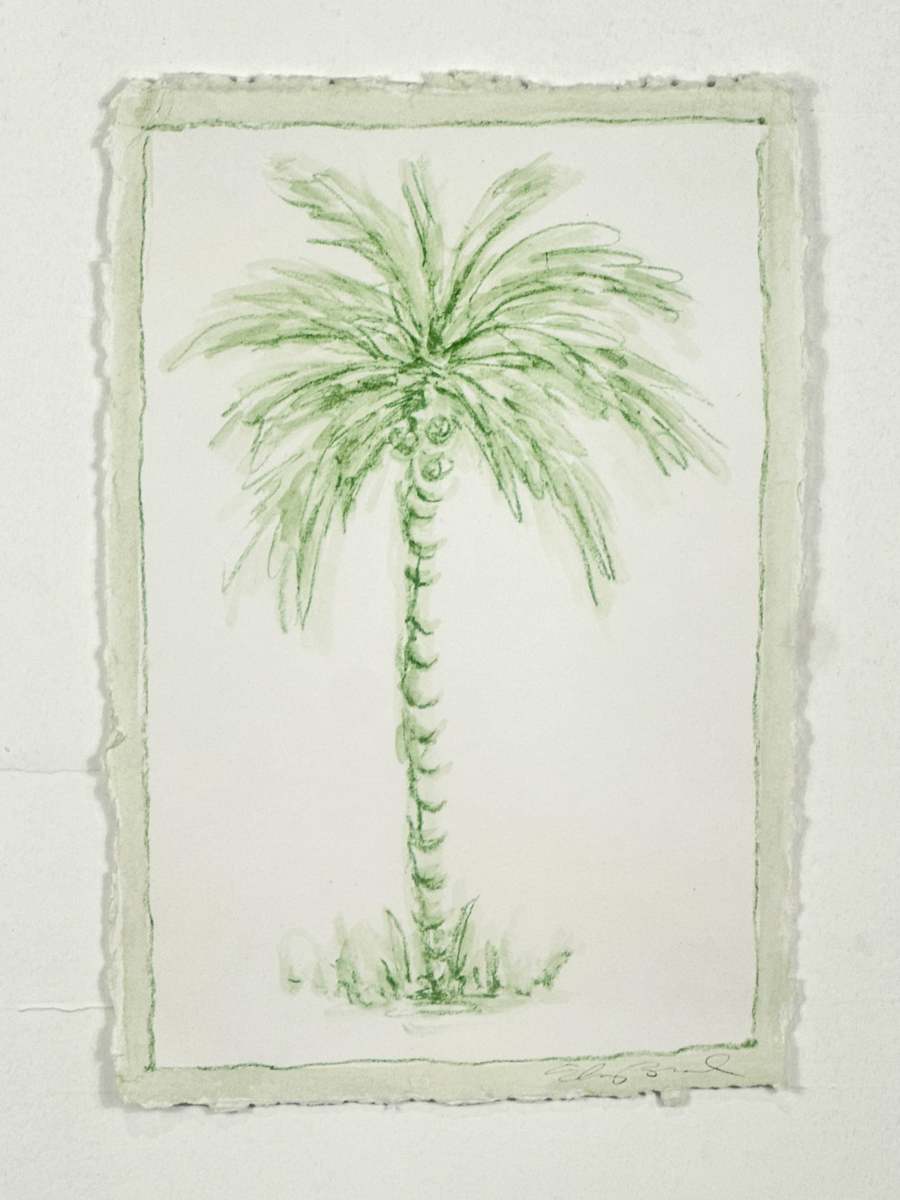 Toile Palm No. 11 (Green) by Elizabeth Bernheisel 