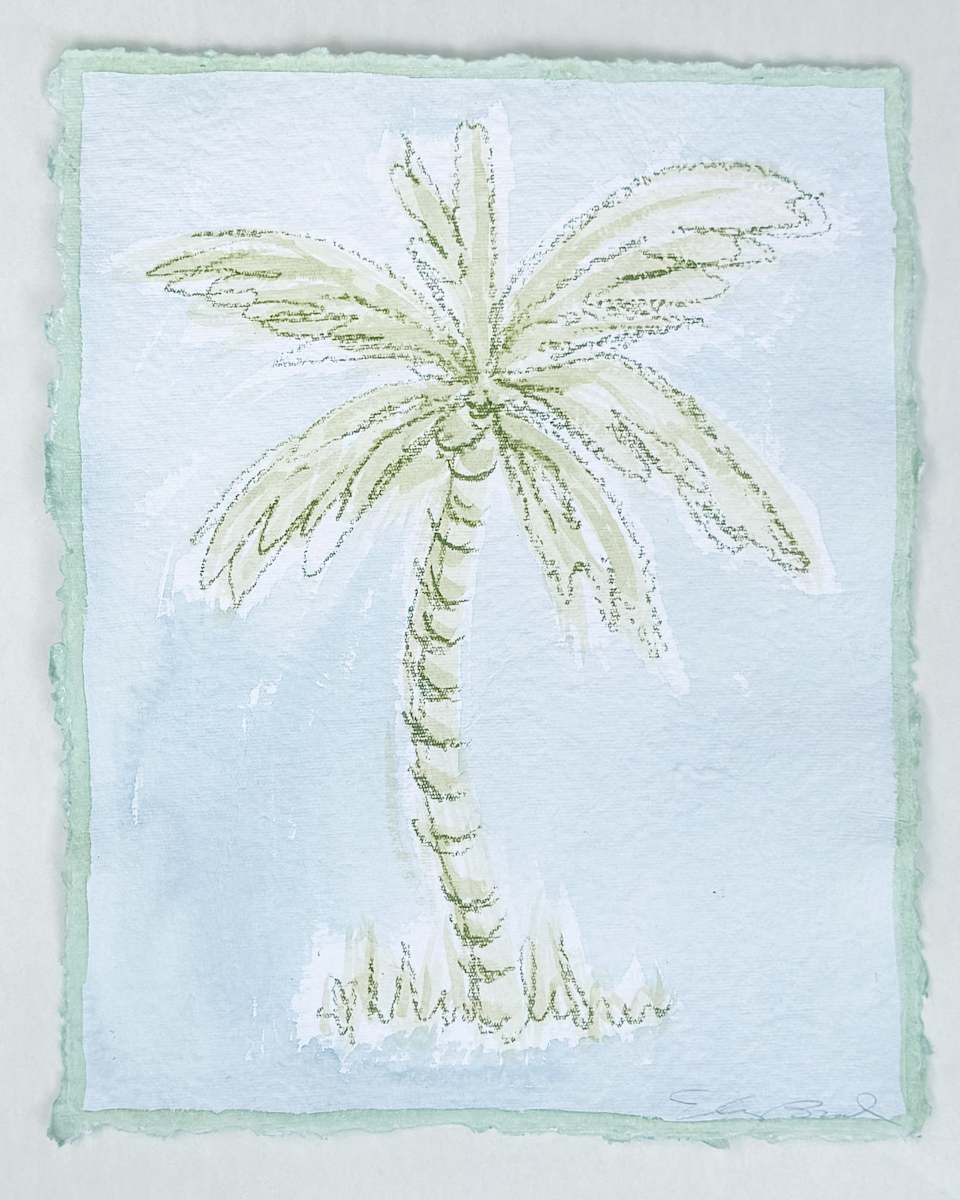 Dancing Palm No. 7 (blue) by Elizabeth Bernheisel, Image 1.