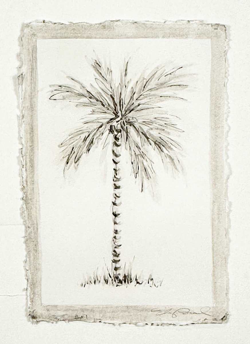 Toile Palm No. 10 (Black) by Elizabeth Bernheisel 