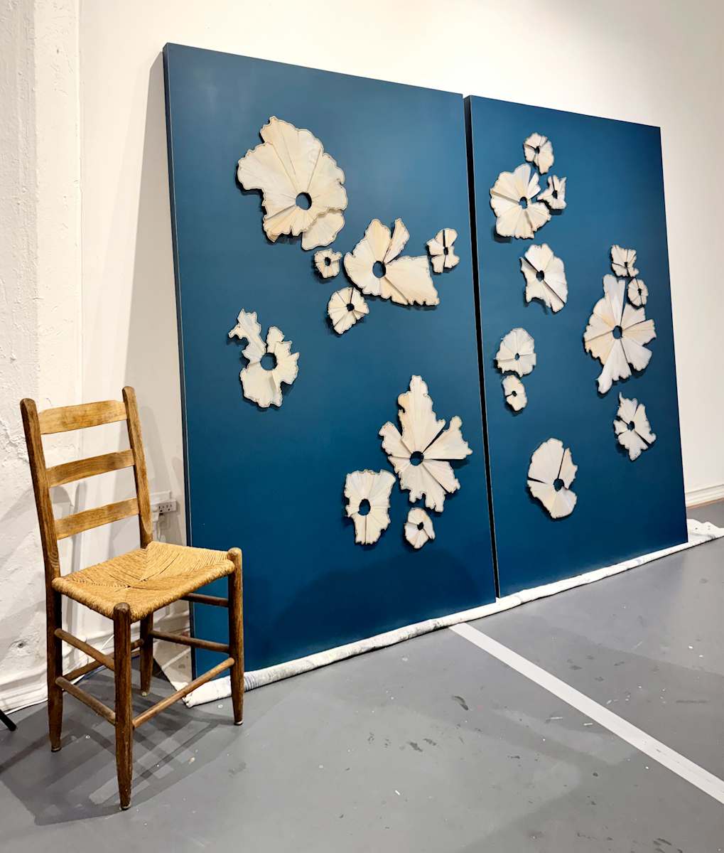 Teal Pencil Shavings by Natale Adgnot, Image 3.