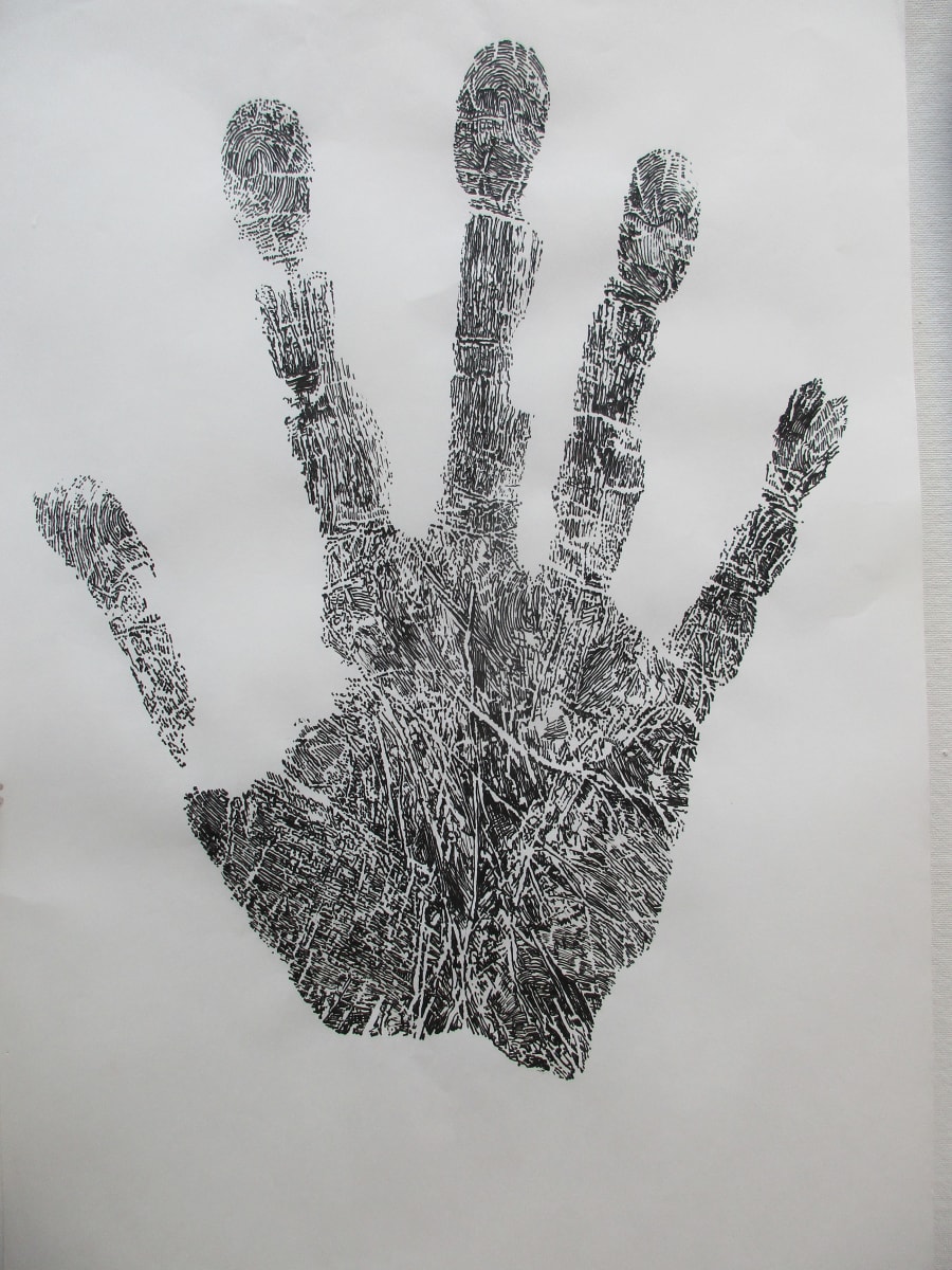Cross my palm with silver by Julia Rogers  Image: oversized handprint