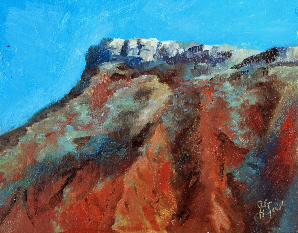 Morning Sun on Cathedral Mountain by Julie Gowing Hayes 