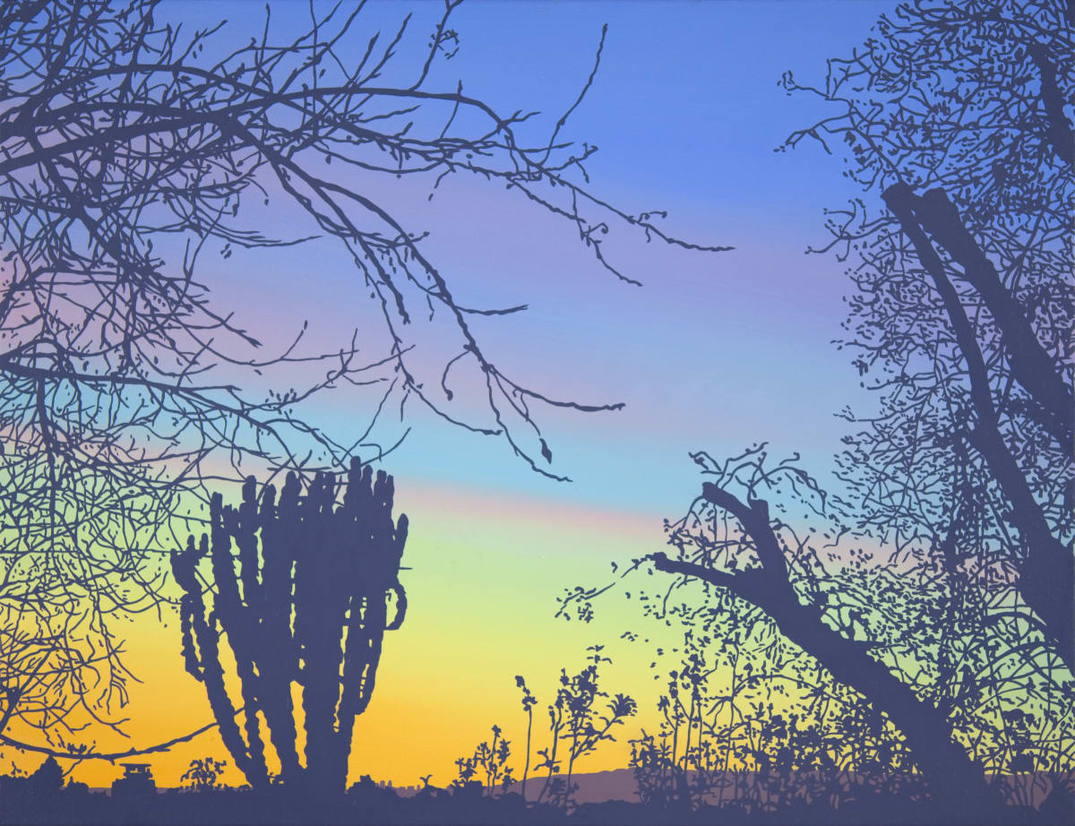 Sea View Cactus in Violet by Lindsey Warren 