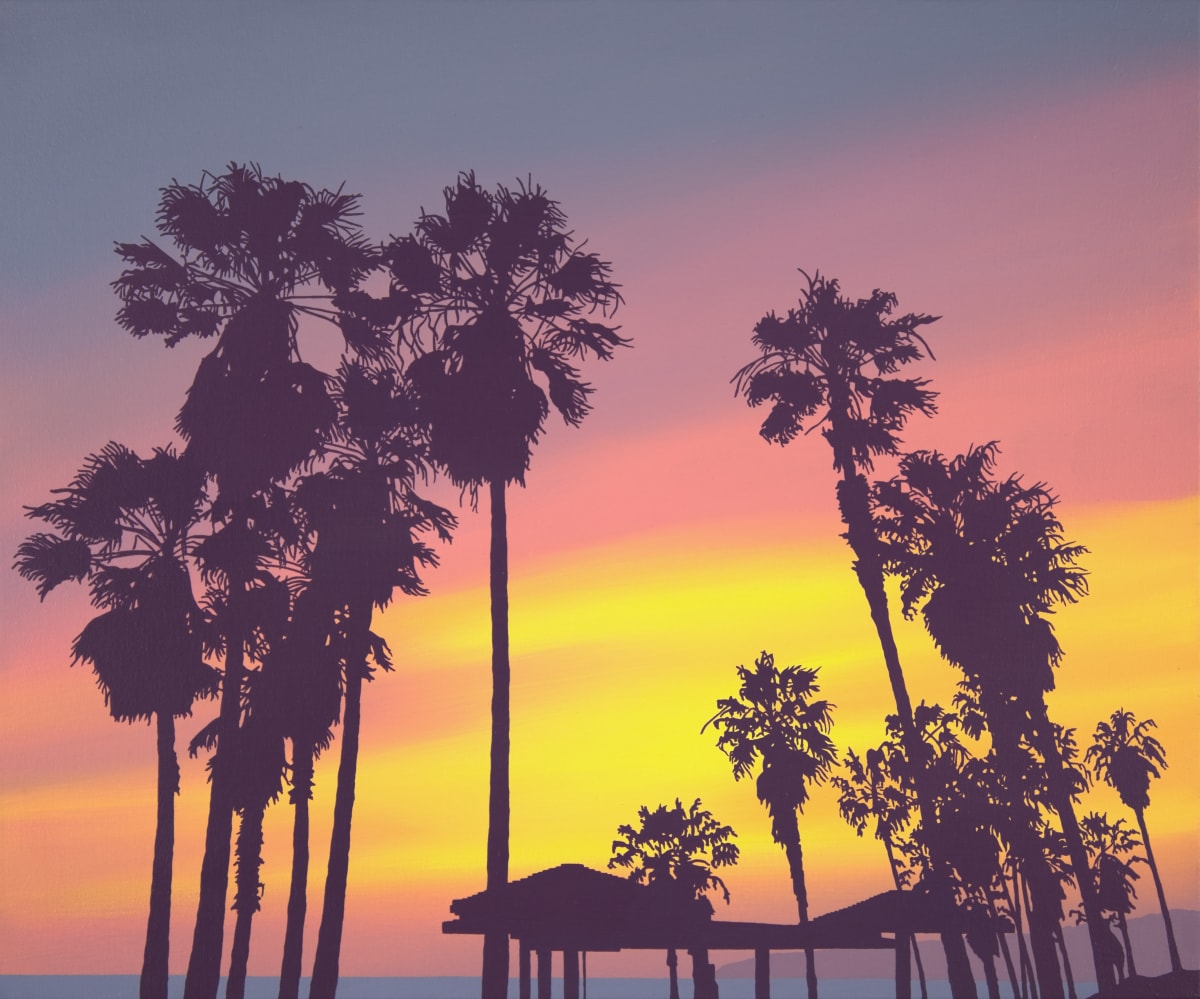 Venice Beach in Crimson by Lindsey Warren 