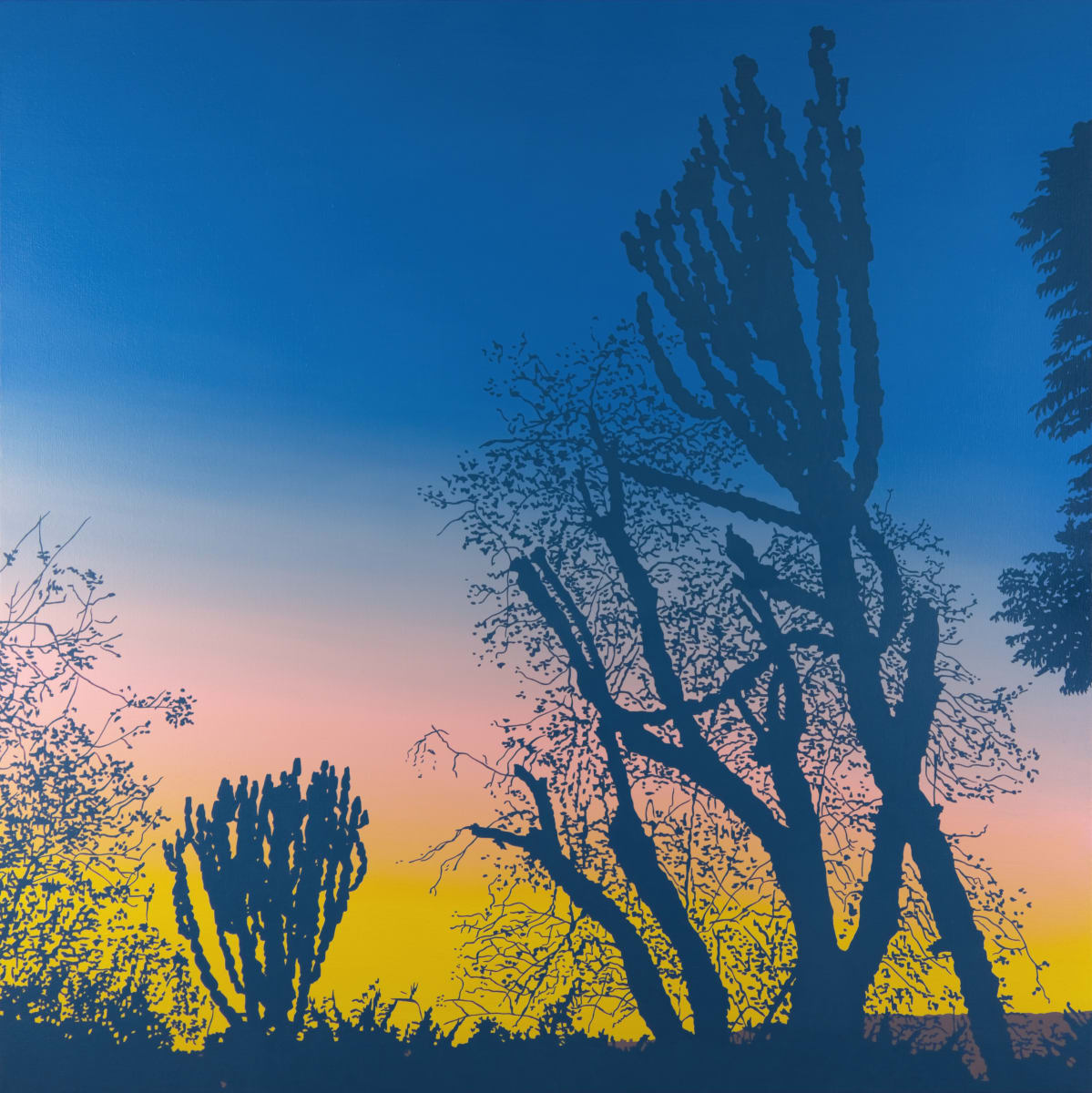 Sea View Cacti in Blue by Lindsey Warren 