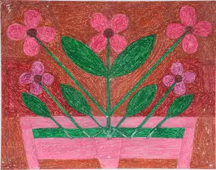 Flowers by Eddie Arning 