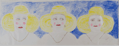 Three Women (BST-024) by Lee Godie, Image 1.