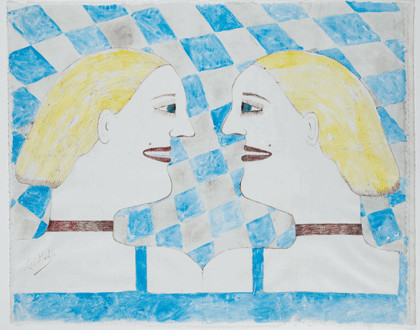 Two Women (BST-027) by Lee Godie 