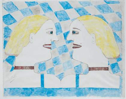 Two Women (BST-027) by Lee Godie, Image 1.