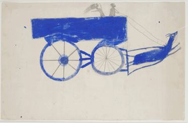 Runaway Goat Cart by Bill Traylor, Image 1.