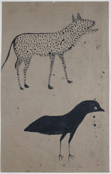 Spited Dog & Bird by Bill Traylor 