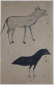 Spited Dog & Bird by Bill Traylor, Image 1.