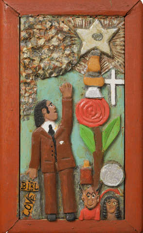 BIBLE LOVE (BST-126) by Elijah Pierce, Image 1.