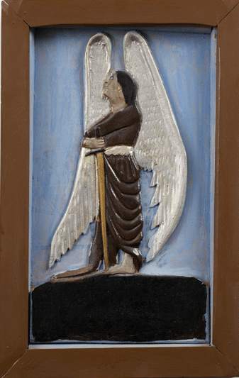 The Archangel Michael (BST-128) by Elijah Pierce, Image 1.