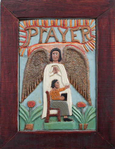 Prayer (BST-131) by Elijah Pierce, Image 1.