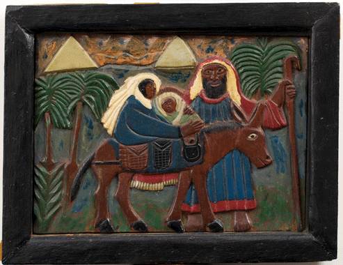 The Flight to Egypt (BST-133) by Elijah Pierce, Image 1.