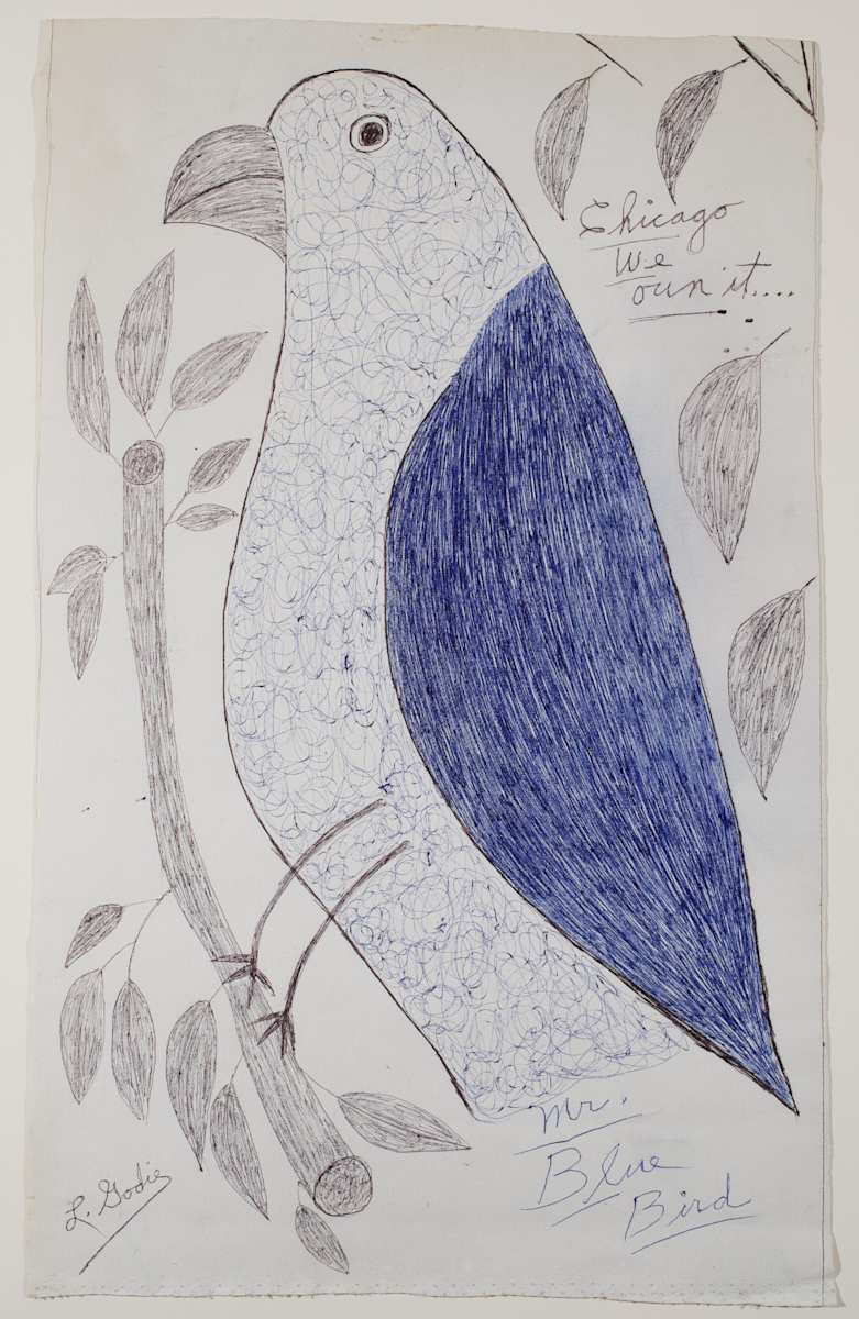 Mr. Blue Bird (BST-30) by Lee Godie, Image 1.