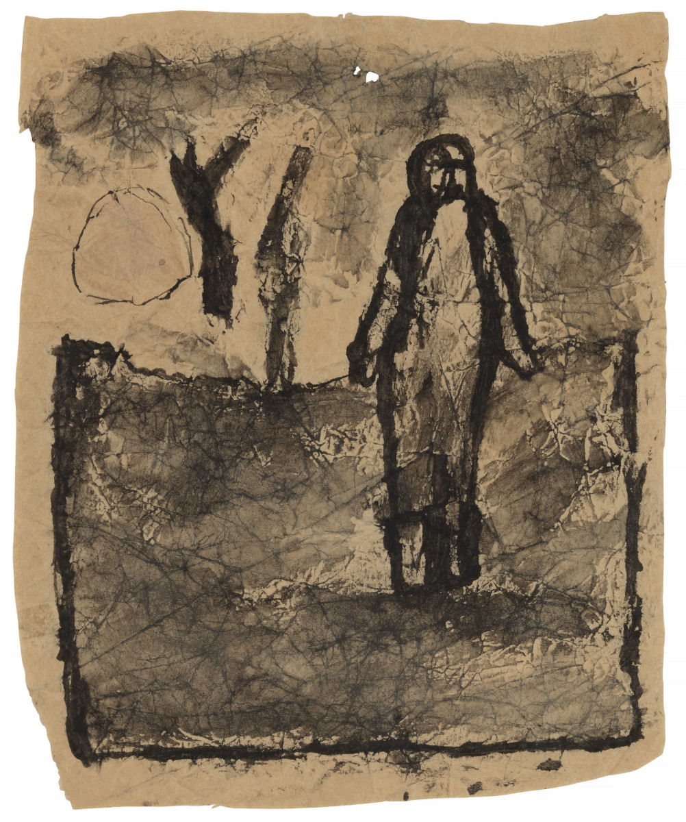 Untitled (Figure in Landscape) by James Castle 