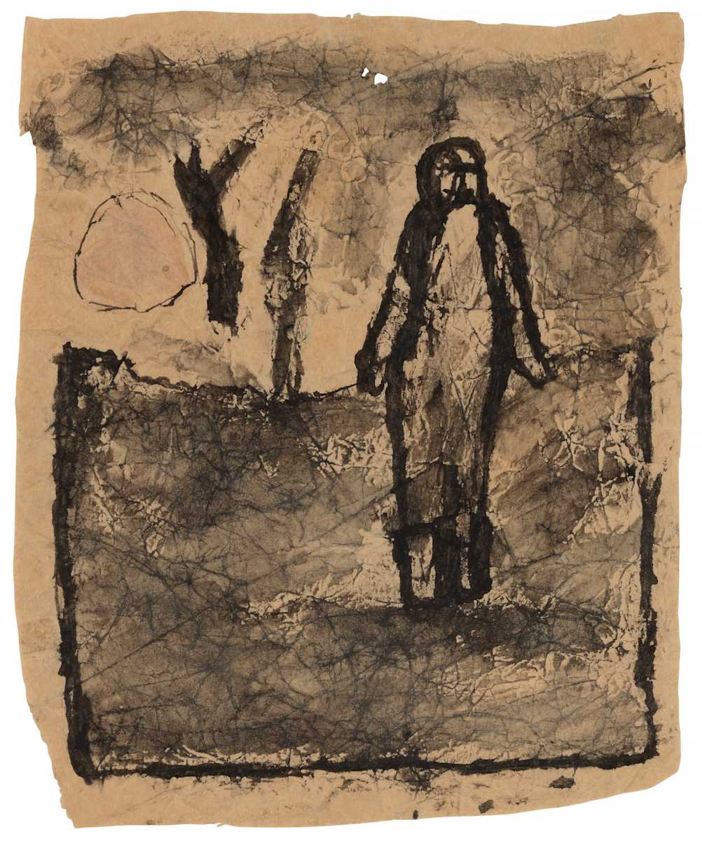 Untitled (Figure in Landscape) by James Castle, Image 1.