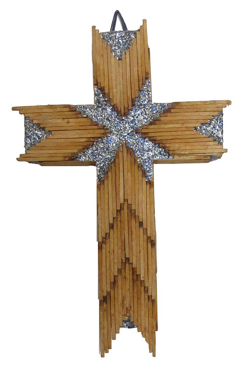 Untitled (Matchstick Cross) by L.W. Crawford, Image 1.