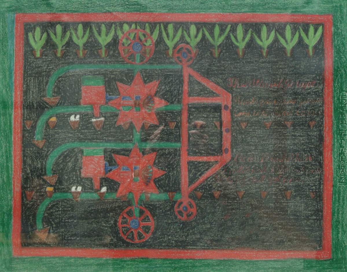 Thresher by Eddie Arning, Image 1.