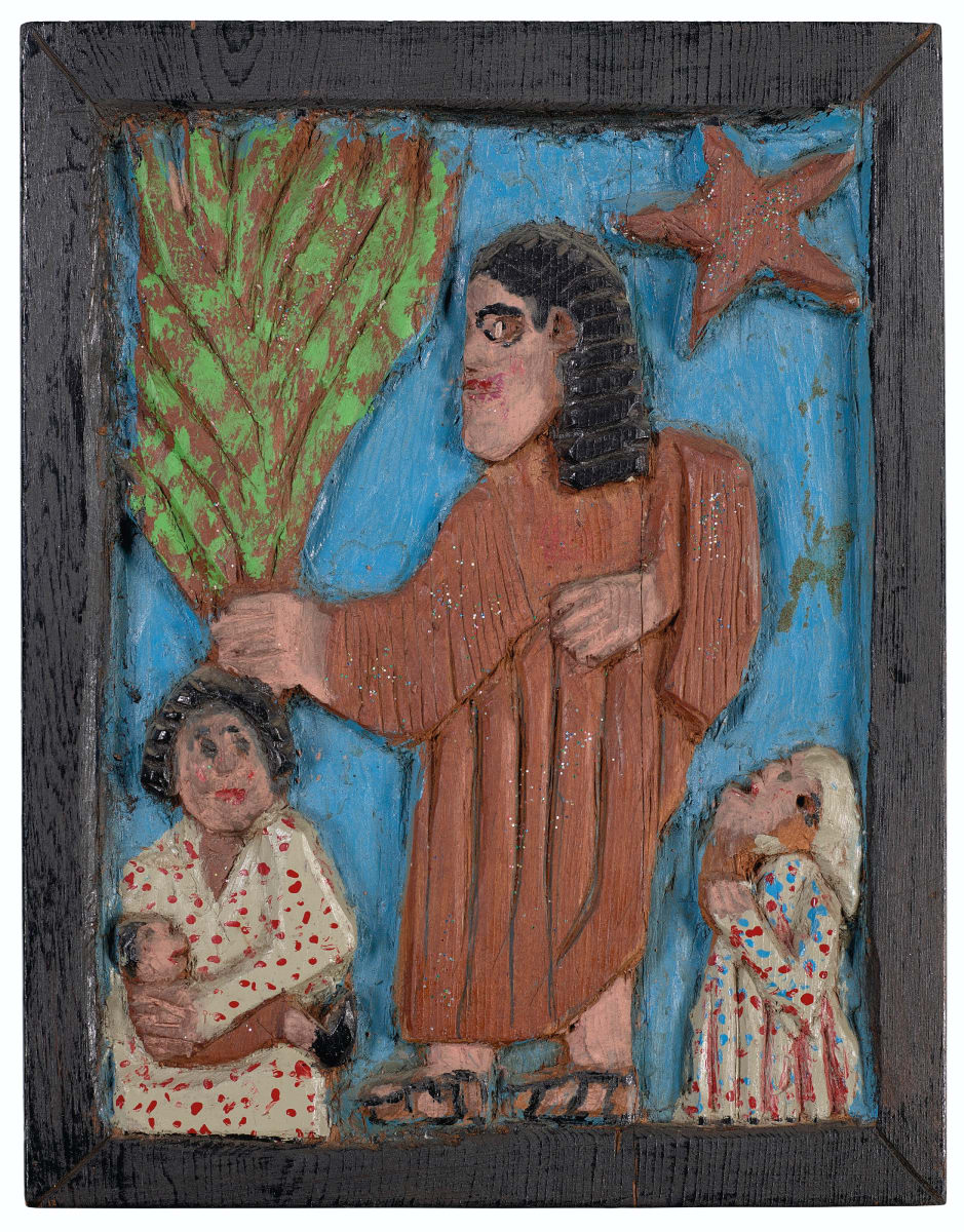 Moses and the Burning Bush by Elijah Pierce, Image 1.