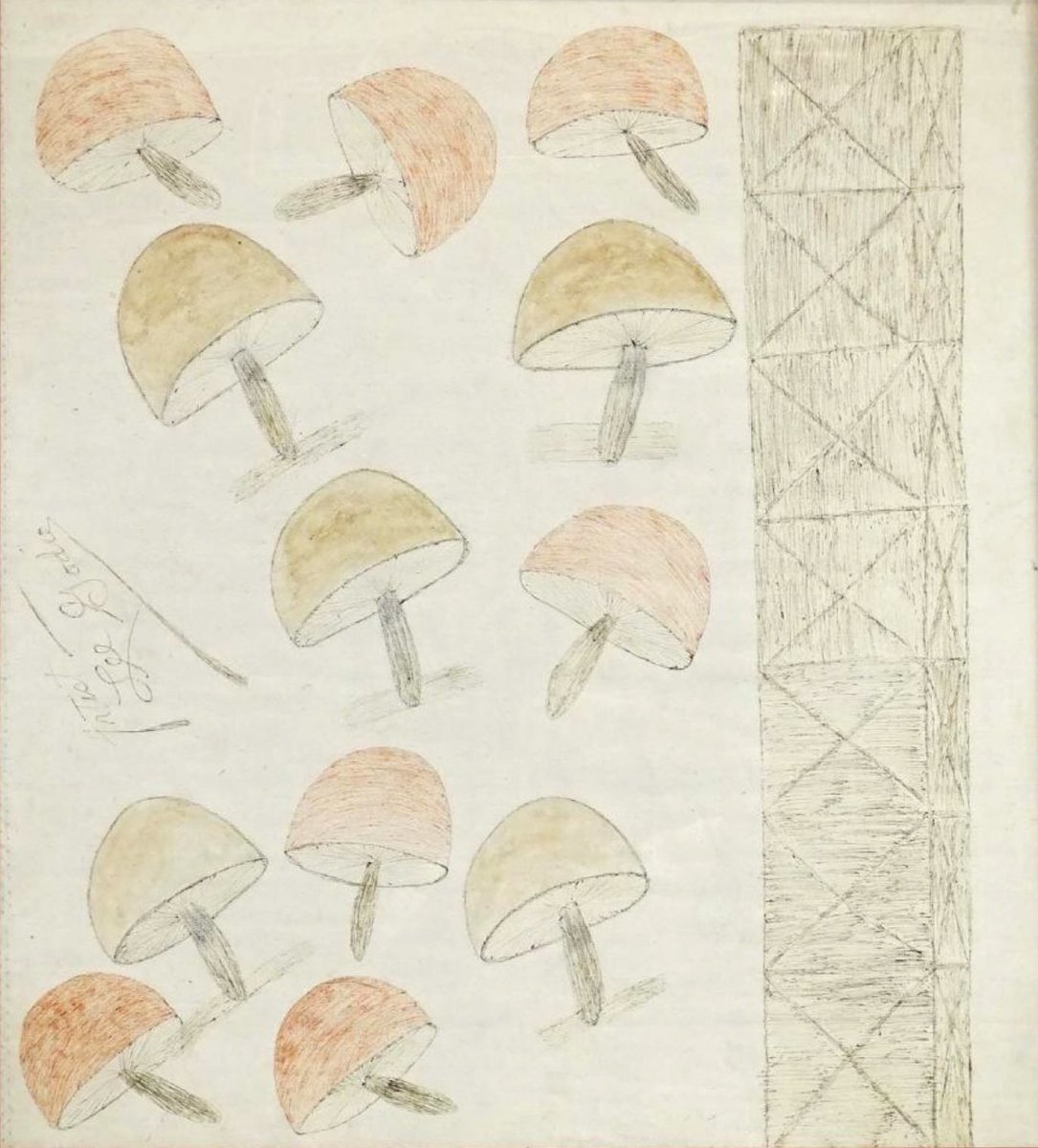 Mushrooms with John Hancock Centers by Lee Godie 