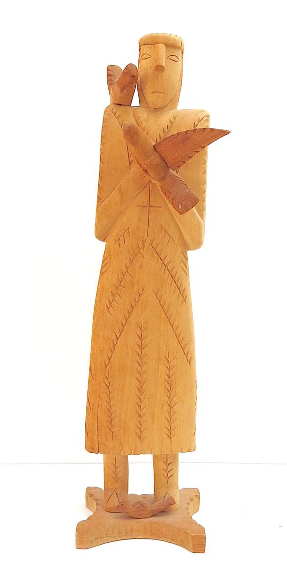 Untitled (saint with birds) by George Lopez, Image 1.