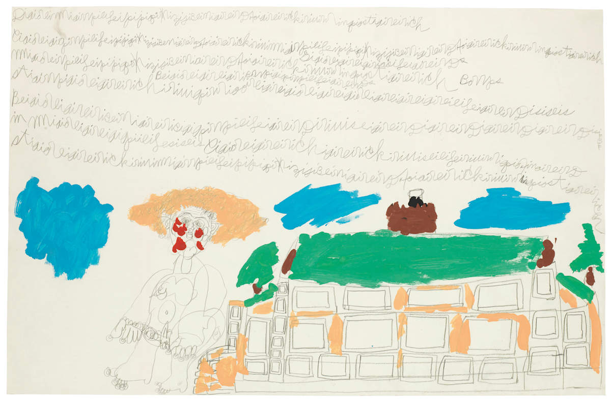 Untitled (Figure with Building) by Dwight Mackintosh, Image 1.