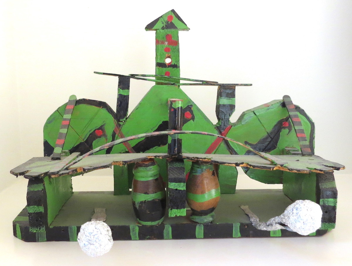 Untitled (Green Birdhouse) by Willie Massey 