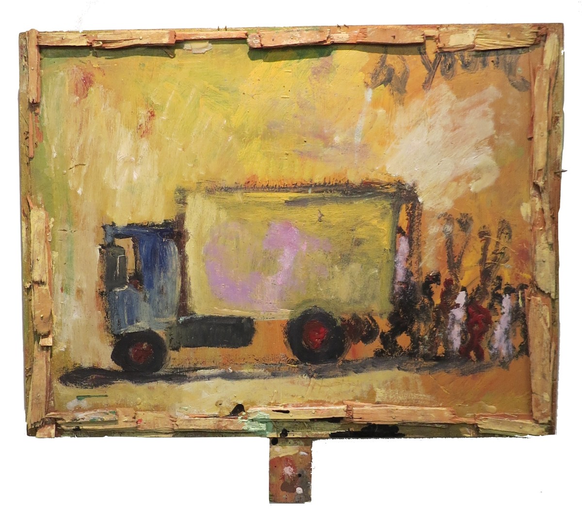 Untitled (Truck & Protesters) by Purvis Young 