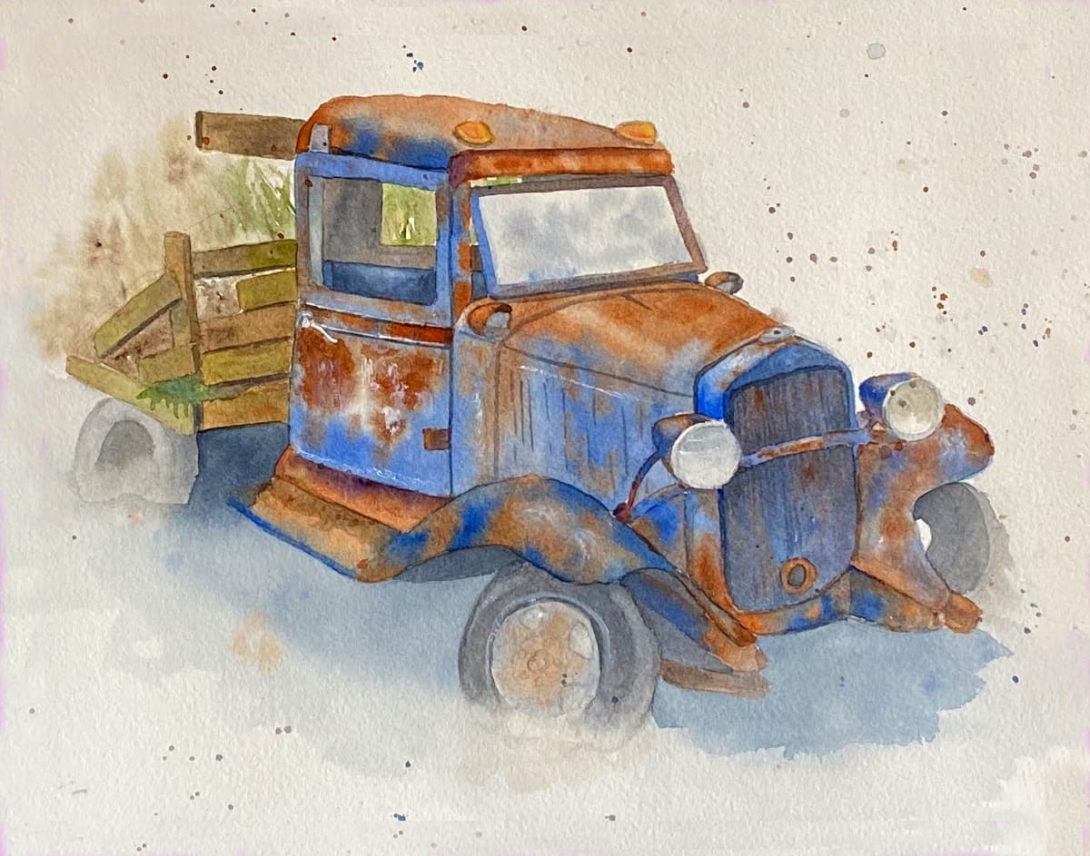 Old Rusty Truck by Cheryl Dinsdale 