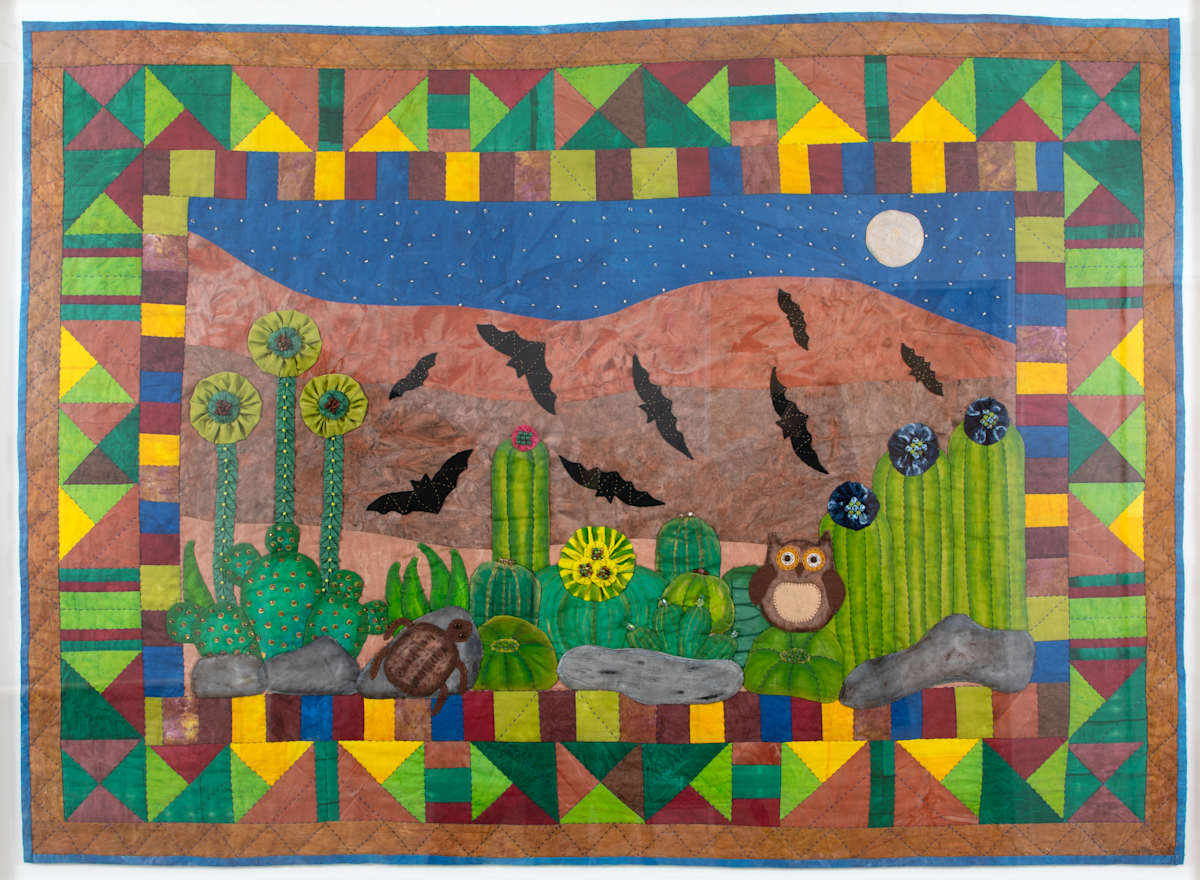 Arizona Cactus Garden #2 Nighttime by Marquetta B. Johnson 