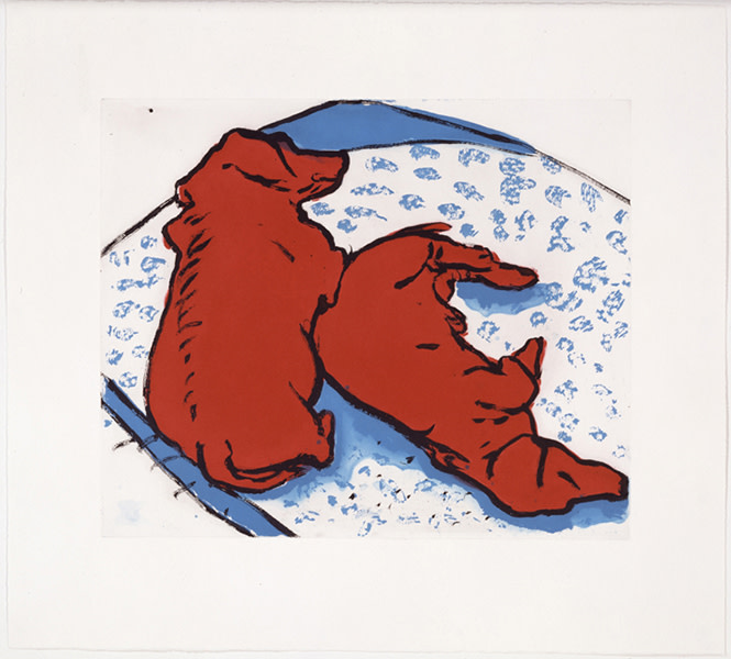 Vertical Dogs by David Hockney 